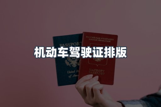 机动车驾驶证排版